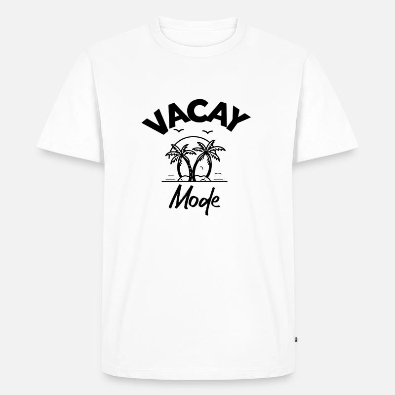 Vacay Mode - Männer Premium Bio T-Shirt - Weiß