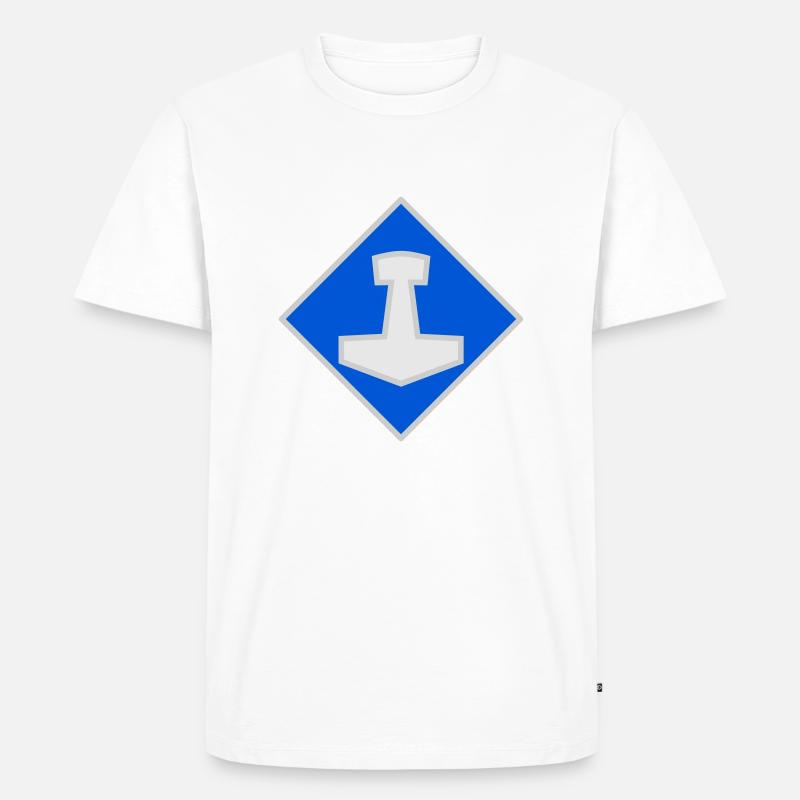Mjölnir - Männer Premium Bio T-Shirt - Weiß