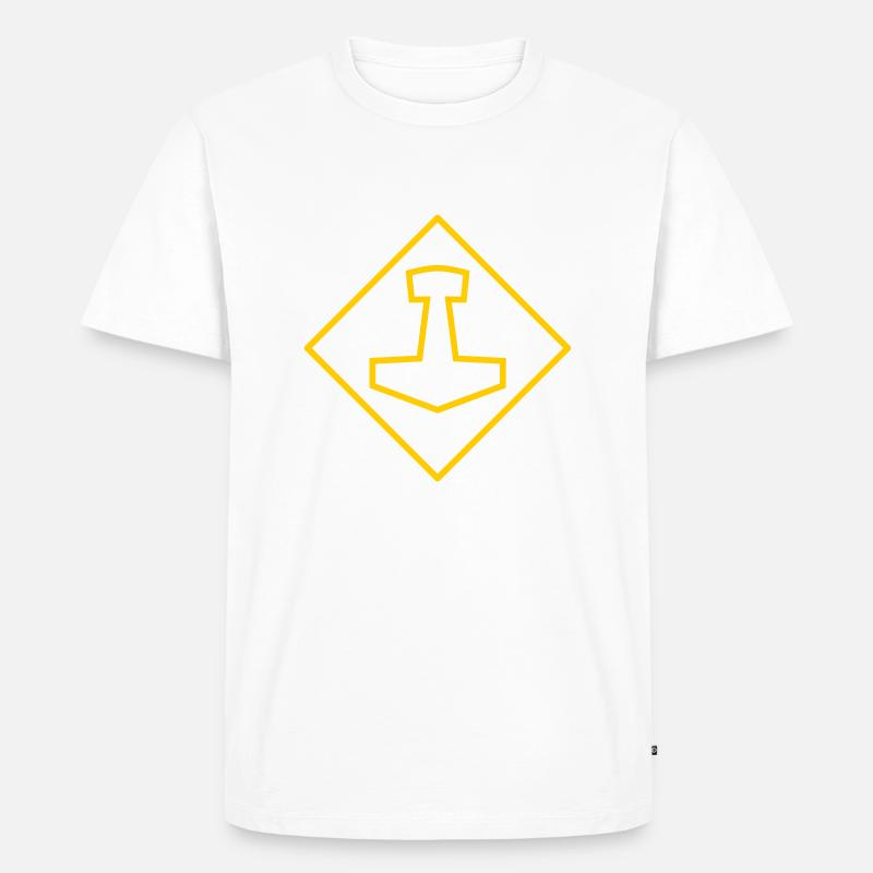 Mjölnir - Männer Premium Bio T-Shirt - Weiß