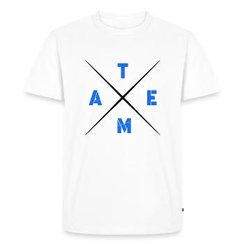 team - Men's Premium Organic T-Shirt - white - Front - Nico (187cm)