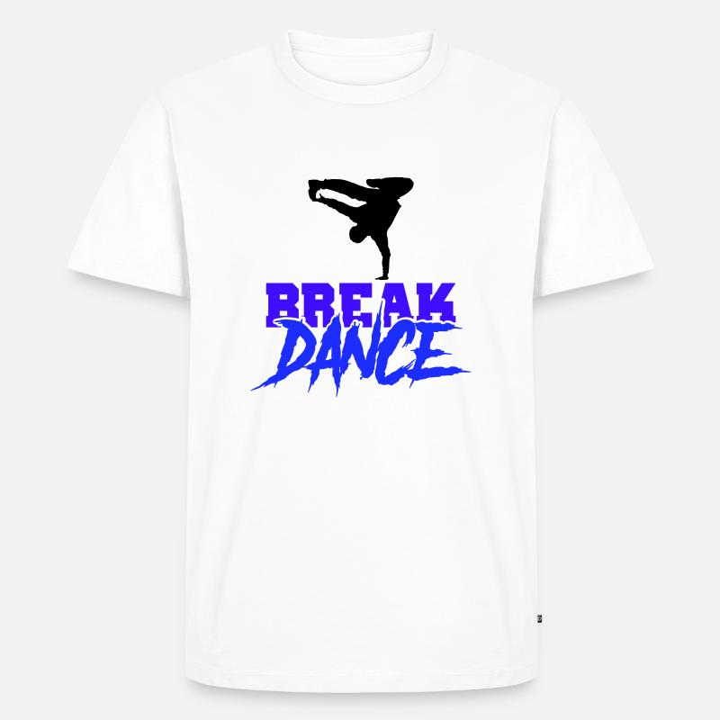break dance - Männer Premium Bio T-Shirt - Weiß