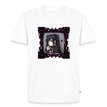 Anime goth girl in a Frame - Men's Premium Organic T-Shirt - white - Front - Nico (187cm)