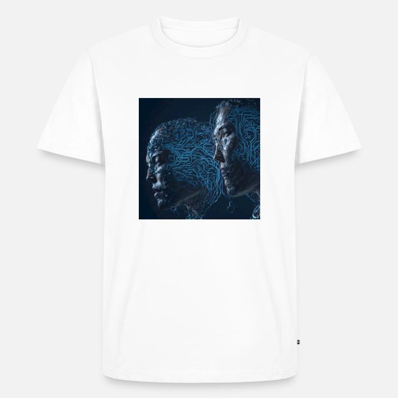Future Vision 2 - Männer Premium Bio T-Shirt - Weiß