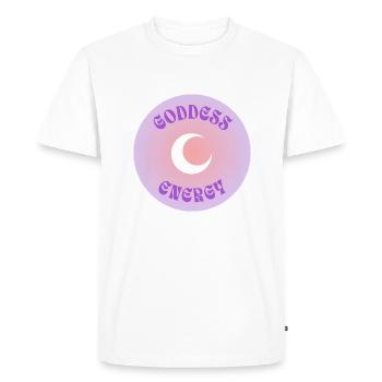 Goddess Energy - Men's Premium Organic T-Shirt - white - Front - Nico (187cm)