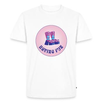 s’amuser - T-shirt Premium bio Homme - blanc - Devant - Nico (187cm)
