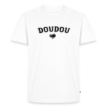 Cadeau Fête des Pères Pour Doudou Humour Doudou - T-shirt Premium bio Homme - blanc - Devant - Nico (187cm)