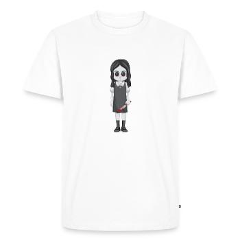 fille horreur 4 - T-shirt Premium bio Homme - blanc - Devant - Nico (187cm)