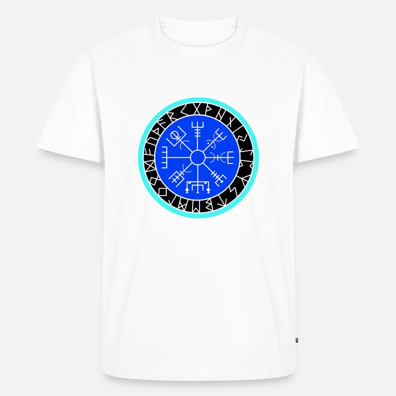 wikinger kompass - Männer Premium Bio T-Shirt - Weiß