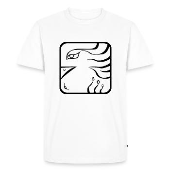 15 Kin Maya Aigle BLK - T-shirt Premium bio Homme - blanc - Devant - Nico (187cm)