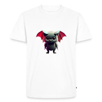 Happy Halloween cute bat scary funny spooky - Men's Premium Organic T-Shirt - white - Front - Nico (187cm)