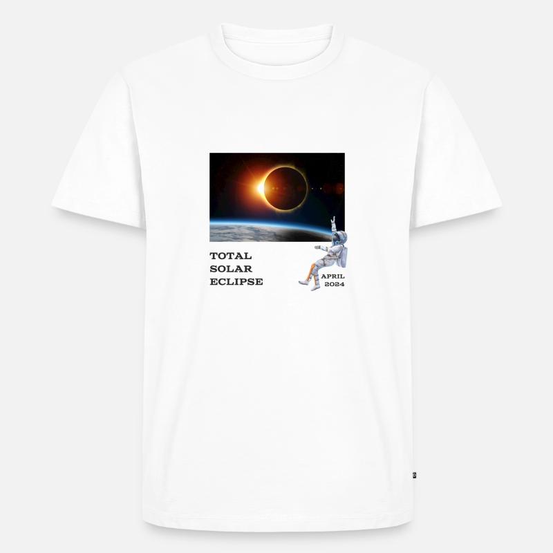 Total Solar Eclipse - Männer Premium Bio T-Shirt - Weiß