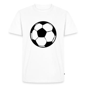 ballon soccer foot football sport 2510 - T-shirt Premium bio Homme - blanc - Devant - Nico (187cm)