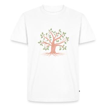 Arbre de Vie Arbre de Vie Méditation Yoga - T-shirt Premium bio Homme - blanc - Devant - Nico (187cm)