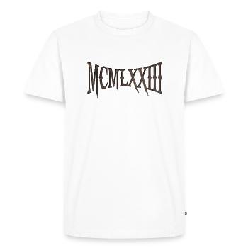 MCMLXXIII 1973 50th Birthday B-Day Birthday Gift - Men's Premium Organic T-Shirt - white - Front - Nico (187cm)