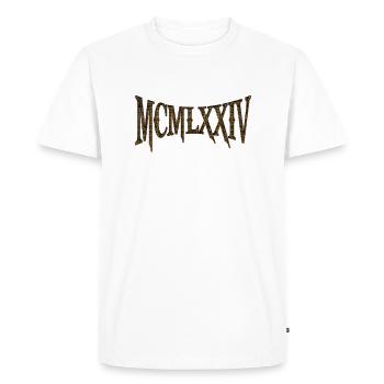 MCMLXXIV 1974 50th Birthday B-Day Birthday Gift - Men's Premium Organic T-Shirt - white - Front - Nico (187cm)