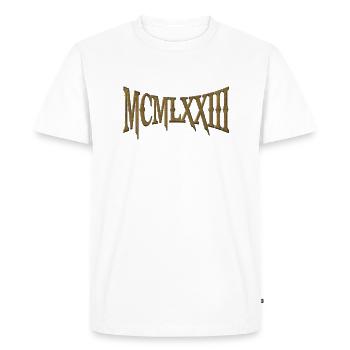 MCMLXXIII 1973 50th Birthday B-Day Birthday Gift - Men's Premium Organic T-Shirt - white - Front - Nico (187cm)
