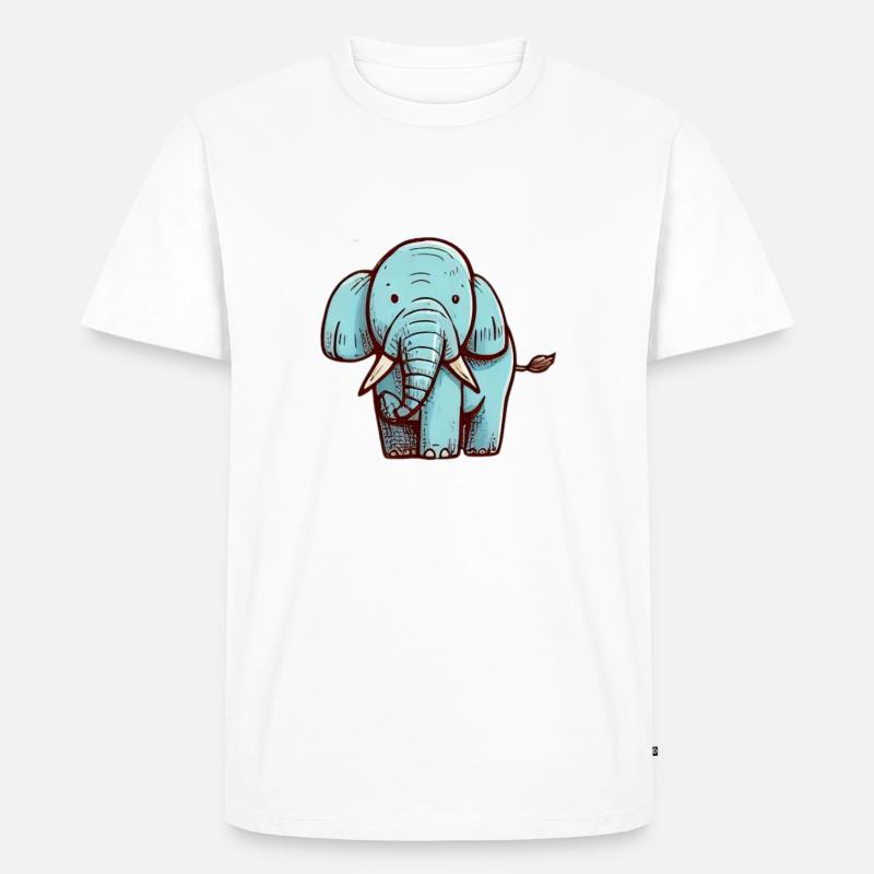Elefantisch - Männer Premium Bio T-Shirt - Weiß
