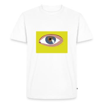Eye - Men's Premium Organic T-Shirt - white - Front - Nico (187cm)