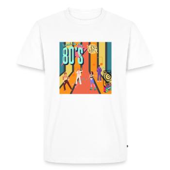 Rainure de rouleau rétro - T-shirt Premium bio Homme - blanc - Devant - Nico (187cm)