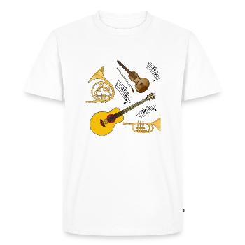 Instruments de musique - T-shirt Premium bio Homme - blanc - Devant - Nico (187cm)