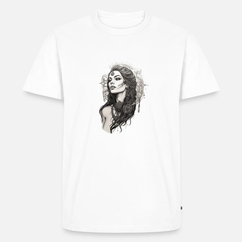 Morrigan from the Celtic - Männer Premium Bio T-Shirt - Weiß