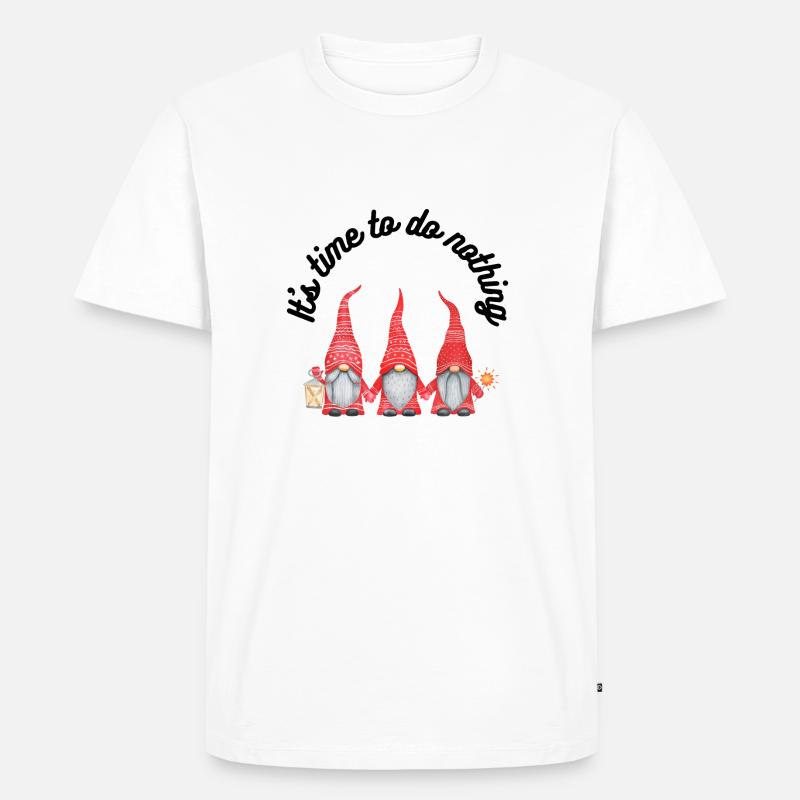 It's time to do nothing - Männer Premium Bio T-Shirt - Weiß