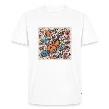 Explosion musicale - T-shirt Premium bio Homme - blanc - Devant - Nico (187cm)