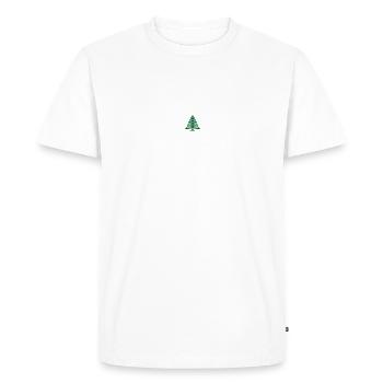 Discreet Christmas Tree Christmas Tree Fir Tree Logo - Men's Premium Organic T-Shirt - white - Front - Nico (187cm)
