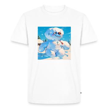 Snowman - Men's Premium Organic T-Shirt - white - Front - Nico (187cm)