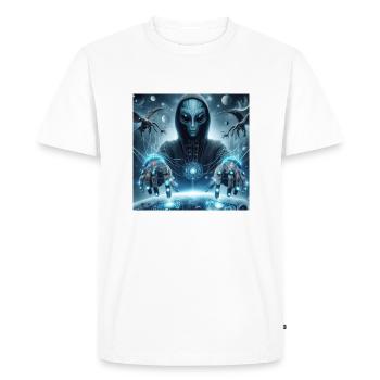 Astrophysique Spiritualité - T-shirt Premium bio Homme - blanc - Devant - Nico (187cm)