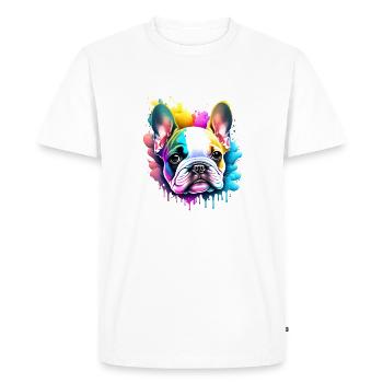 Bouledogue Chiens Propriétaire De Chien Propriétaire De Chien Chien - T-shirt Premium bio Homme - blanc - Devant - Nico (187cm)