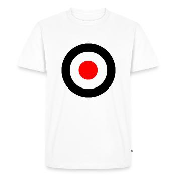 Mod target roundel black red - Men's Premium Organic T-Shirt - white - Front - Nico (187cm)