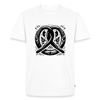 Bretzel - T-shirt Premium bio Homme - blanc - Devant - Nico (187cm)