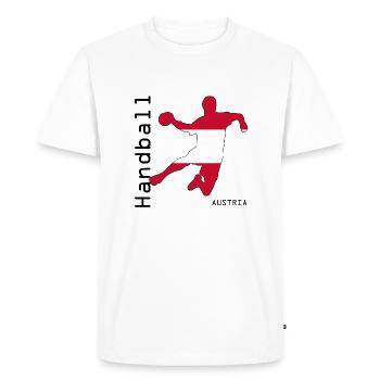 Handball - Équipe d’Autriche - T-shirt Premium bio Homme - blanc - Devant - Nico (187cm)
