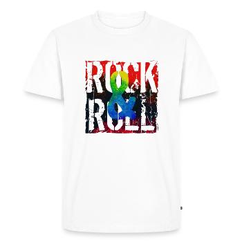 Musique, Rétro, Heavy Metal, Hard Rock, Punk, Vinyle, Pop - T-shirt Premium bio Homme - blanc - Devant - Nico (187cm)