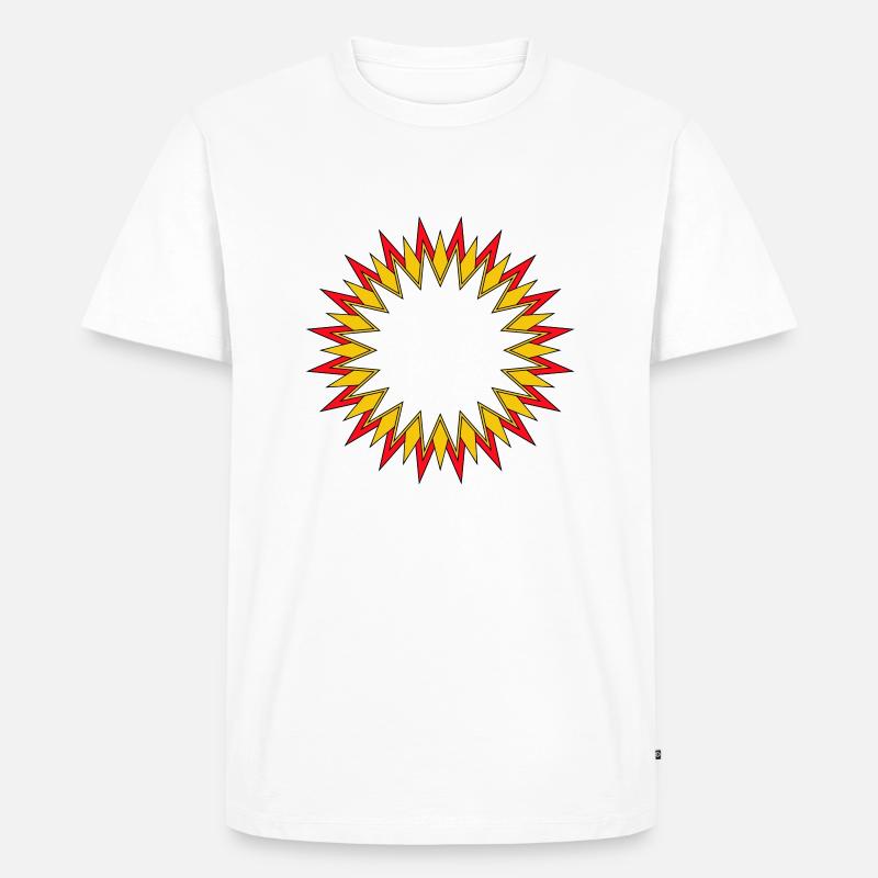 Explosion de vente rouge orange et jaune - T-shirt Premium bio Homme - blanc