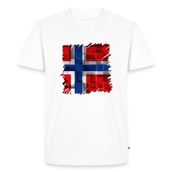 Norway Norway Flag Scandinavia Norden Tor Viking - Men's Premium Organic T-Shirt - white - Front - Nico (187cm)