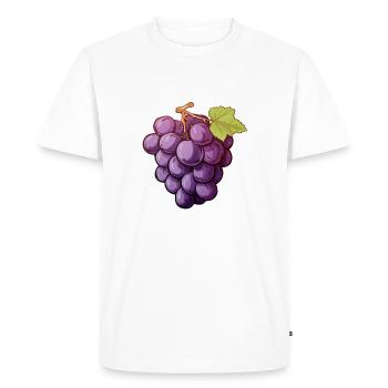 Grapes or dark vine - Men's Premium Organic T-Shirt - white - Front - Nico (187cm)