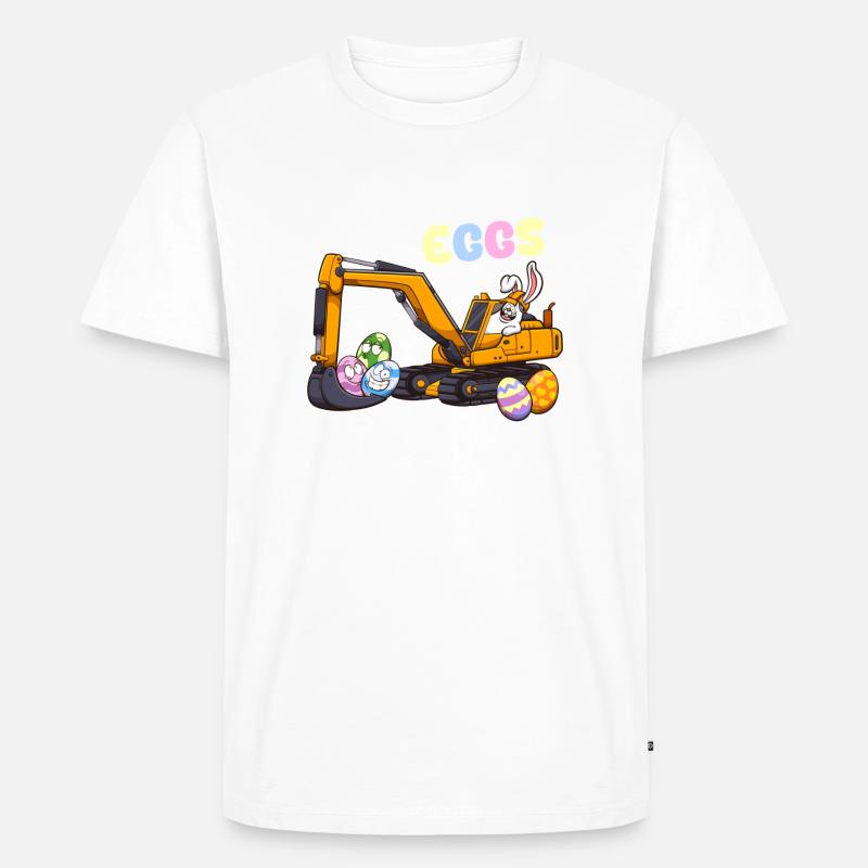 Eggscavator Easter Pun - Men's Premium Organic T-Shirt - white