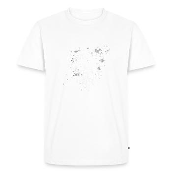 crâne moucheté en blanc - T-shirt Premium bio Homme - blanc - Devant - Nico (187cm)