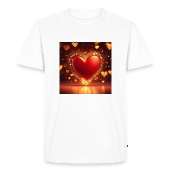 I love you - T-shirt Premium bio Homme - blanc - Devant - Nico (187cm)