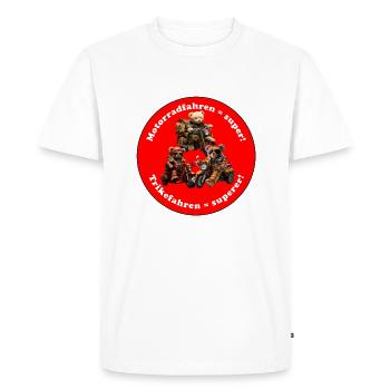 Cool Trike Riding Senior Ours en peluche - T-shirt Premium bio Homme - blanc - Devant - Nico (187cm)