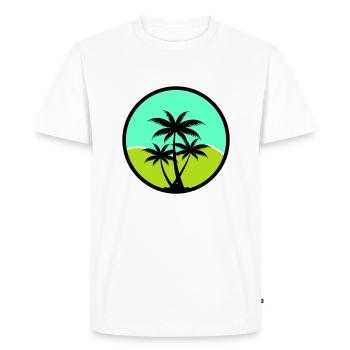Palm trees - Men's Premium Organic T-Shirt - white - Front - Nico (187cm)