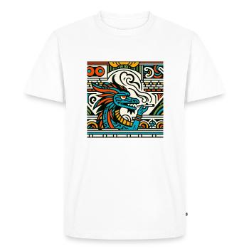 Haut dragon - T-shirt Premium bio Homme - blanc - Devant - Nico (187cm)