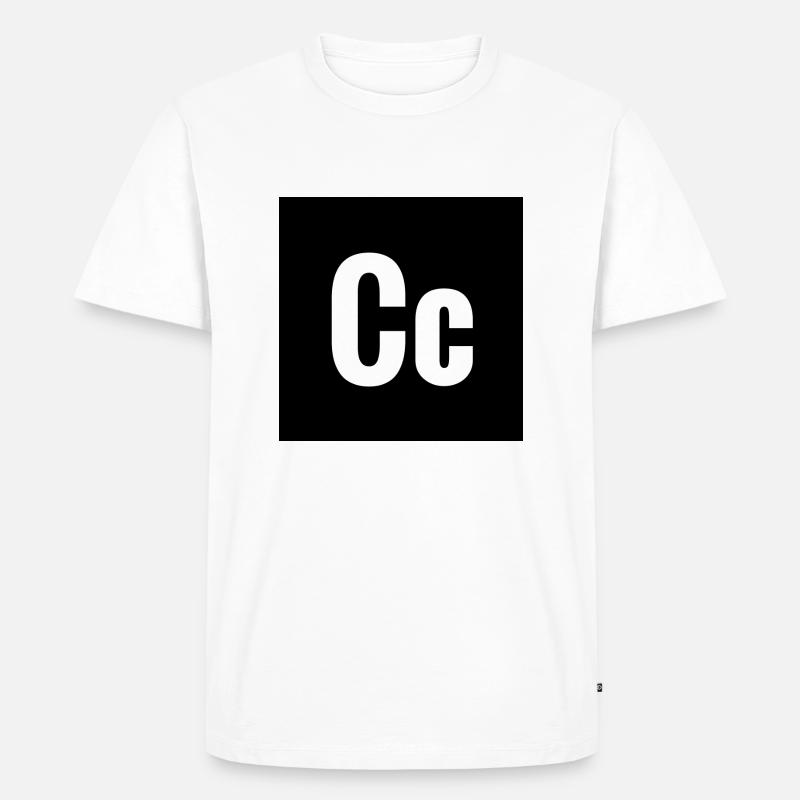 Buchstabe C square - Männer Premium Bio T-Shirt - Weiß