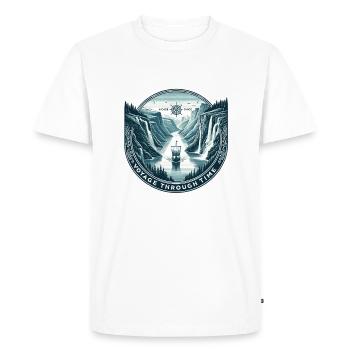 Expédition épique dans les fjords - T-shirt Premium bio Homme - blanc - Devant - Nico (187cm)