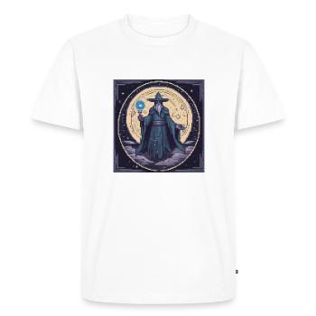 Mage pixel mystique - T-shirt Premium bio Homme - blanc - Devant - Nico (187cm)