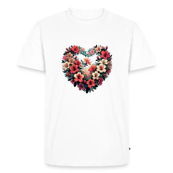 Azalées Azalée Buisson d’azalée - T-shirt Premium bio Homme - blanc - Devant - Nico (187cm)