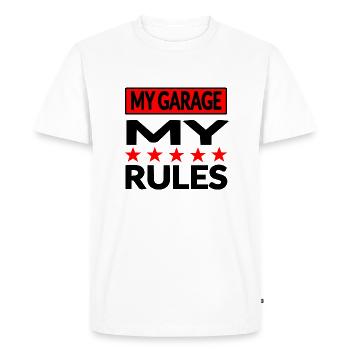 Garage - T-shirt Premium bio Homme - blanc - Devant - Nico (187cm)