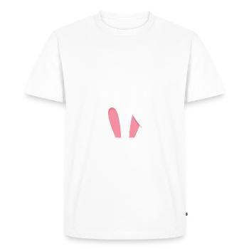 Osterhasen winken mit links - für Linkshänder - Männer Premium Bio T-Shirt - Weiß - Vorne - Nico (187cm)